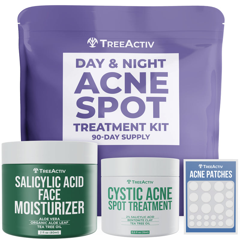 TreeActiv Day and Night Acne Spot Treatment Kit